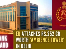 The immovable property is named Ambience Tower and it belongs to a company called Ambience Towers Pvt Ltd, a firm of the Ambience Group promoted by Raj Singh Gehlot