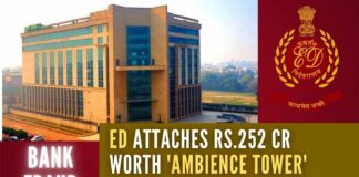 The immovable property is named Ambience Tower and it belongs to a company called Ambience Towers Pvt Ltd, a firm of the Ambience Group promoted by Raj Singh Gehlot