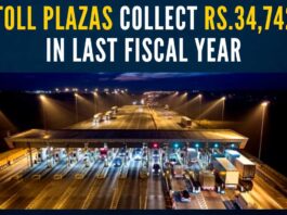 UP witnessed toll collection of Rs.4,183.74 cr while Rajasthan & Gujarat recorded Rs.3,933 & Rs.3,642.40 cr user fee collection