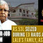 Raids by ED were conducted at 15 locations including at the Delhi houses of the RJD leader and Bihar Deputy Chief Minister Tejaswi Yadav