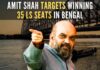 Union Home Minister Amit Shah set a target for the BJP to win 35 of the 42 Lok Sabha seats in West Bengal