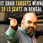 Union Home Minister Amit Shah set a target for the BJP to win 35 of the 42 Lok Sabha seats in West Bengal
