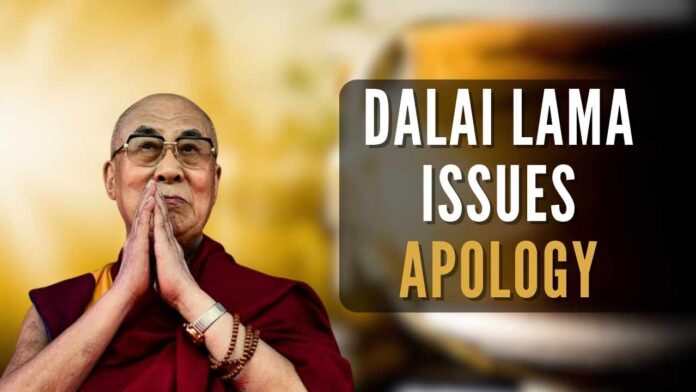 Dalai Lama apologized after a video showing him kissing a child on the lips triggered criticism
