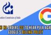 The plea also seeks direction that the CCI can validly invoke the "doctrine of necessity" in the matter for initiating non-compliance proceedings against Google