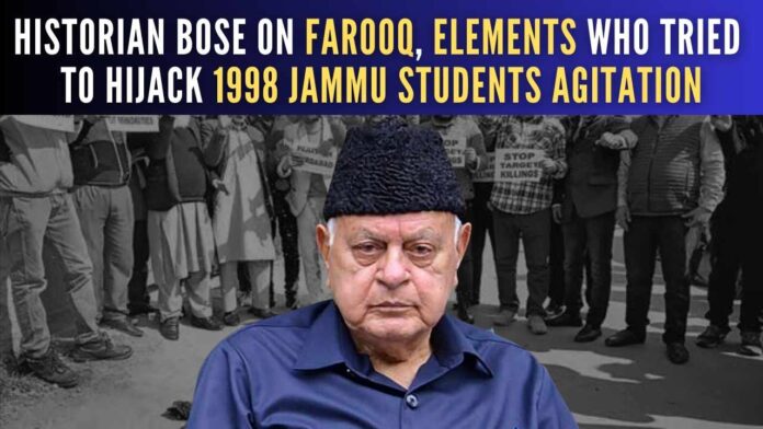 The then CM Farooq Abdullah played every trick to puncture the movement, but with no success and certain elements tried to hijack or derail the otherwise historical movement but miserably failed
