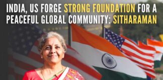 India, US forge strong foundation for a peaceful global community: Sitharaman