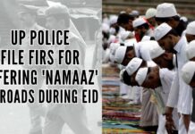 Despite prohibitory orders, hundreds of people placed their mats on the roads and participated in Eid prayers