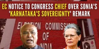 A delegation of BJP had moved the poll panel against remarks by Sonia Gandhi on 'sovereignty of Karnataka'