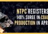 NTPC recorded 2.75 MMT of coal production during April 2023 as compared to 1.11 MMT recorded YoY