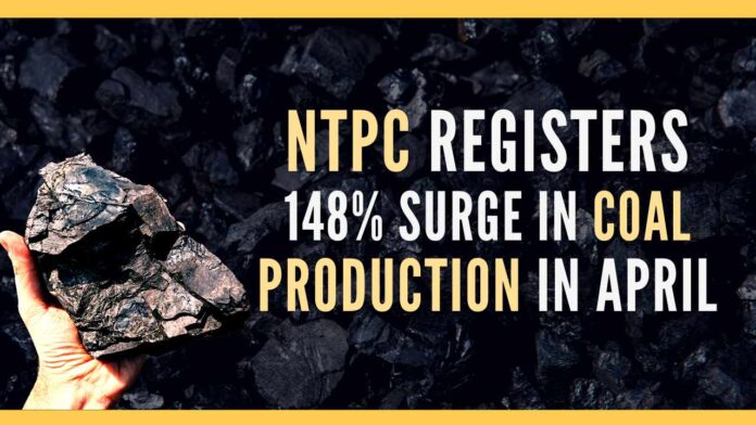 NTPC recorded 2.75 MMT of coal production during April 2023 as compared to 1.11 MMT recorded YoY