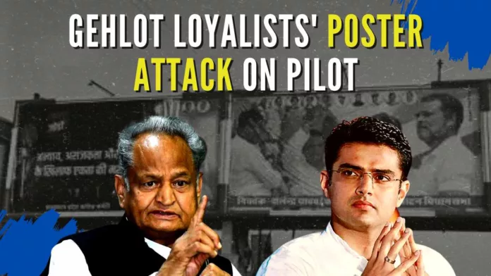The posters showed Sachin Pilot and Union Minister Gajendra Singh Shekhawat with the question 