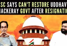 A five-judge bench headed by Chief Justice Chandrachud said the court cannot quash the resignation submitted by Thackrey