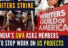 India's Screenwriters Association is supporting the Writers Guild of America, who are on strike for fair pay