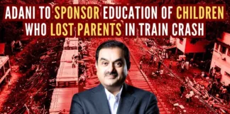 Gautam Adani has offered to provide free school education to children who lost parents in the country's deadliest train crash in decades
