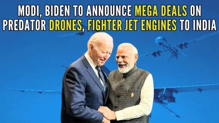 PM Modi and US Pres Biden will announce a series of defence deals designed to improve military relations between the two nations