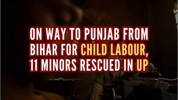 During questioning the children revealed that they were travelling to Amritsar with two adults, both from Bihar, who were taking them there for work