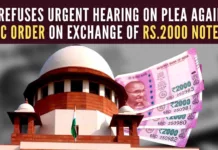 Earlier, the high court dismissed a plea challenging the RBI and SBI notifications, that permits exchange of the withdrawn Rs 2000 notes without any identity proof