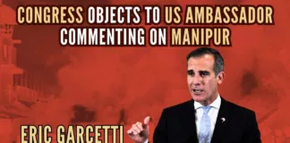 US Ambassador to India's comments on Manipur violence led the Congress to attack the Center, saying it had never heard a US Ambassador make a statement of this nature about India's internal affairs