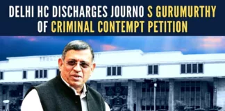 The court had expressed its inclination for ending the matter of the criminal contempt petition against Gurumurthy