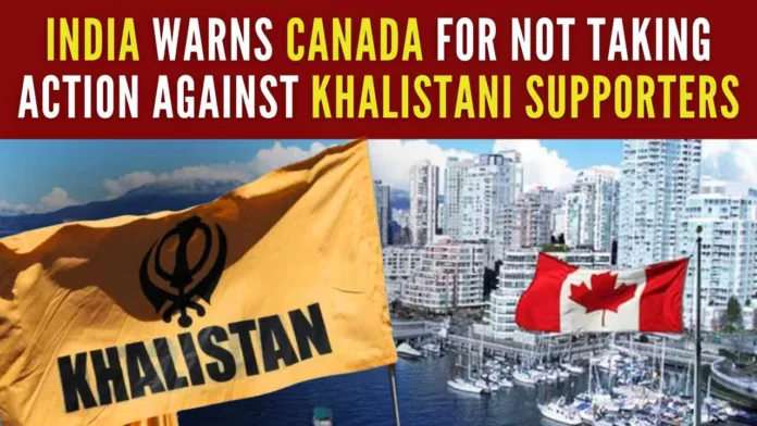 After posters informing about the Khalistani rally to be held on 8 July were circulated in Canada, India expressed its concerns to the Canadian authorities about escalation of threats