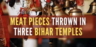 The meat pieces were removed from the temple after which the premises were washed