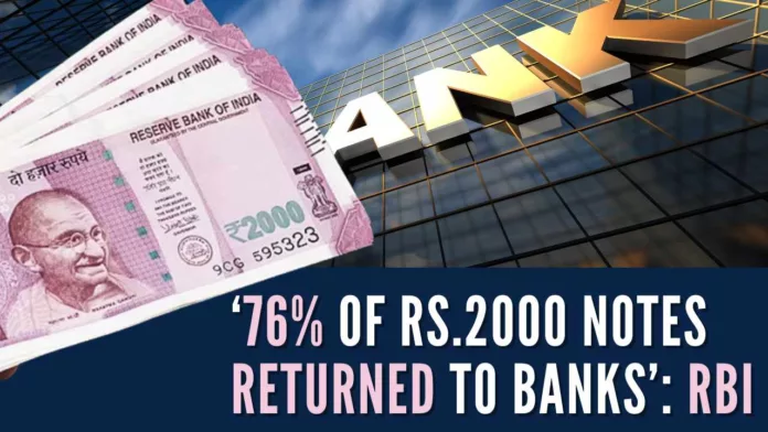 Most of the Rs.2000 notes have returned through deposits, says RBI