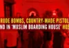 The raid on the hostel, named Muslim Boarding House, was after crude bombs were hurled at a resident