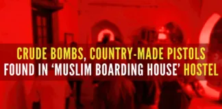 The raid on the hostel, named Muslim Boarding House, was after crude bombs were hurled at a resident