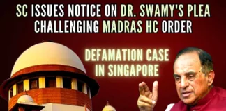 A bench of Justices Surya Kant and Dipankar Datta issued notice to Advantage Strategic Consulting Pvt Ltd on the appeal filed by Dr. Swamy