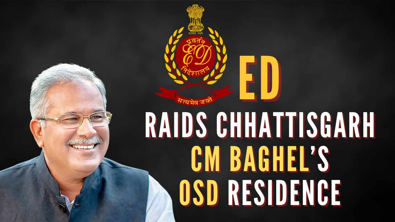 ED is investigating different cases pertaining to alleged coal scam, liquor scam, irregularities in the district mineral foundation fund in Chhattisgarh
