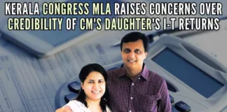 Cong MLA told the media that the money received by CM’s daughter Veena doesn't reflect in her I-T returns or of her husband’s returns