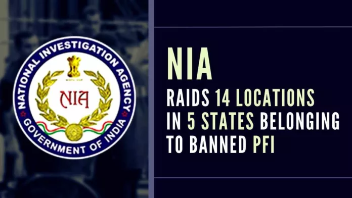 NIA has seized several incriminating digital devices as well as documents during the raid
