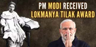 PM Modi has been chosen as the 41st recipient of the Lokmanya Tilak National Award