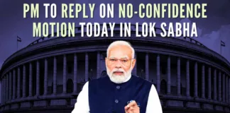 Defence Minister Rajnath Singh had informed the House on Wednesday that the PM Modi will reply to the motion on August 10