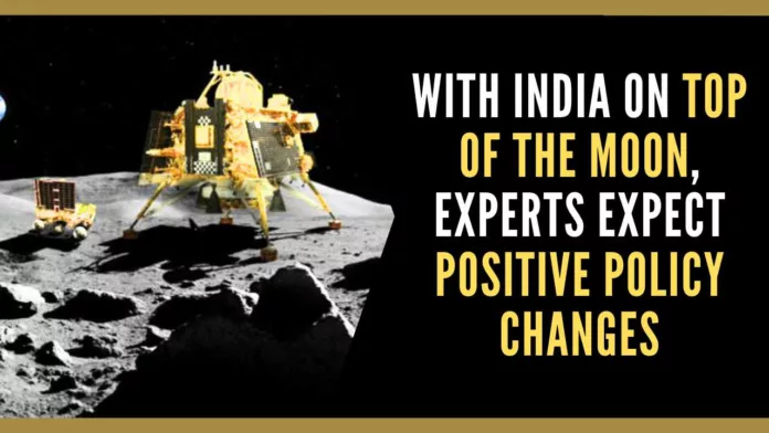 The moon landing will have a positive credibility rub off effect on the Indian private space sector players in the international arena, say experts