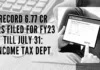 Filing of ITRs peaked on July 31, which was the last date for filing returns for salaried taxpayers
