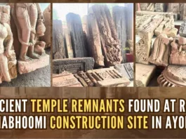 Photographs of the objects discovered during excavation during the temple's construction have been revealed for the first time, including more than a dozen statues, pillars, stones, etc