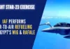 The Indian Air Force refueled MIG 29 M and Rafale fighters of the Egyptian Air Force