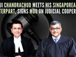 MoU was signed between the Supreme Court of India and Supreme Court of Singapore in the field of judicial cooperation