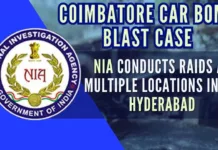 The raids are in relation to the Coimbatore car bomb blast that happened back in October 23, 2022