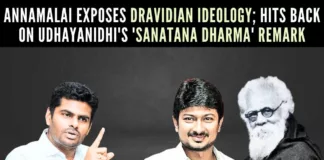 Taking a swipe at Udhayanidhi, the BJP state chief posted, "Tamil Nadu is a land of spiritualism. The best you can do is to hold a Mic in an event like this & rant out your frustration!"