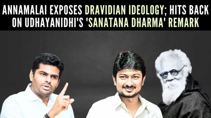 Taking a swipe at Udhayanidhi, the BJP state chief posted, 