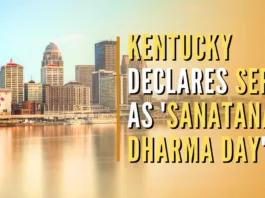 The mayor of Louisville, Kentucky in the United States, has declared September 3 as Sanatana Dharma Day in the city