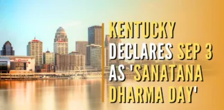 The mayor of Louisville, Kentucky in the United States, has declared September 3 as Sanatana Dharma Day in the city