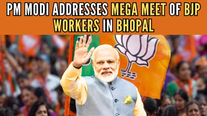 PM Modi addressed mega rally – 'Karyakarta Mahakumbh' organized on the occasion of the birth anniversary of the BJP’s fore-founder Deen Dayal Upadhyay
