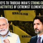 PM Modi conveyed "strong concerns" about anti-India activities of extremist elements in Canada, who are "promoting secessionism and inciting violence against Indian diplomats", the PMO said