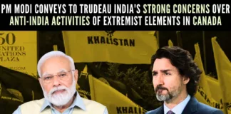 PM Modi conveyed "strong concerns" about anti-India activities of extremist elements in Canada, who are "promoting secessionism and inciting violence against Indian diplomats", the PMO said