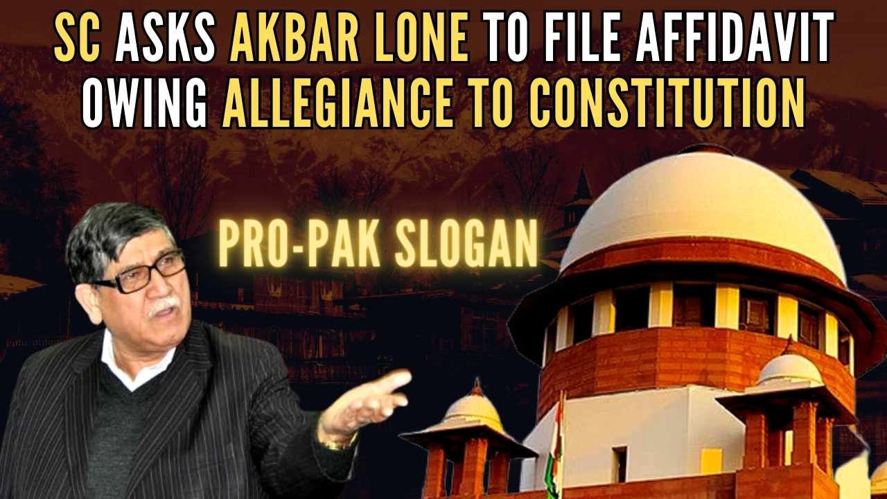 Lone, the lead petitioner challenging the abrogation of Article 370 will file the affidavit by Tuesday, senior advocate Kapil Sibal told the bench