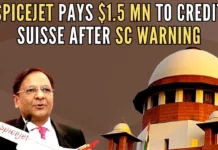 SpiceJet Ltd said it has paid $1.5 million to Credit Suisse in compliance with the Supreme Court of India order