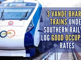 Three Vande Bharat trains under Southern Railway log good occupancy rates
